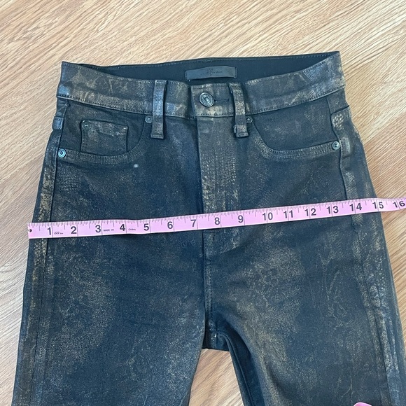 SALE 30% OFF | NWOT 7 For All Mankind Ankle Skinny Jeans Black Marble Foil - Picture 13 of 13